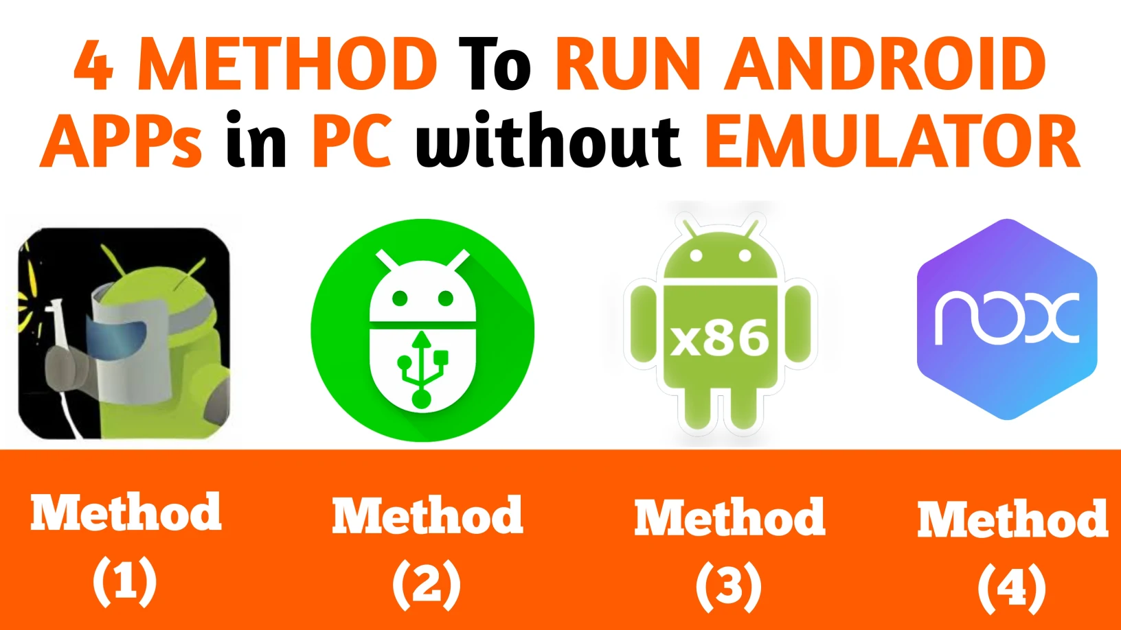 how to run android apps in pc without Emulator